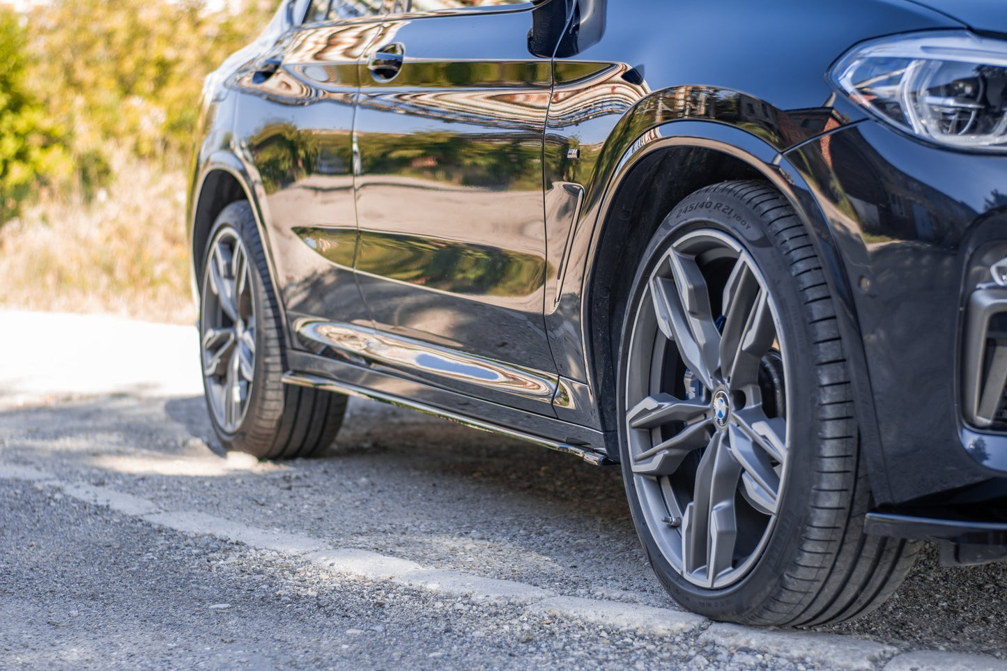 Seitenschweller Ansatz für BMW X4 M-Paket G02 schwarz matt