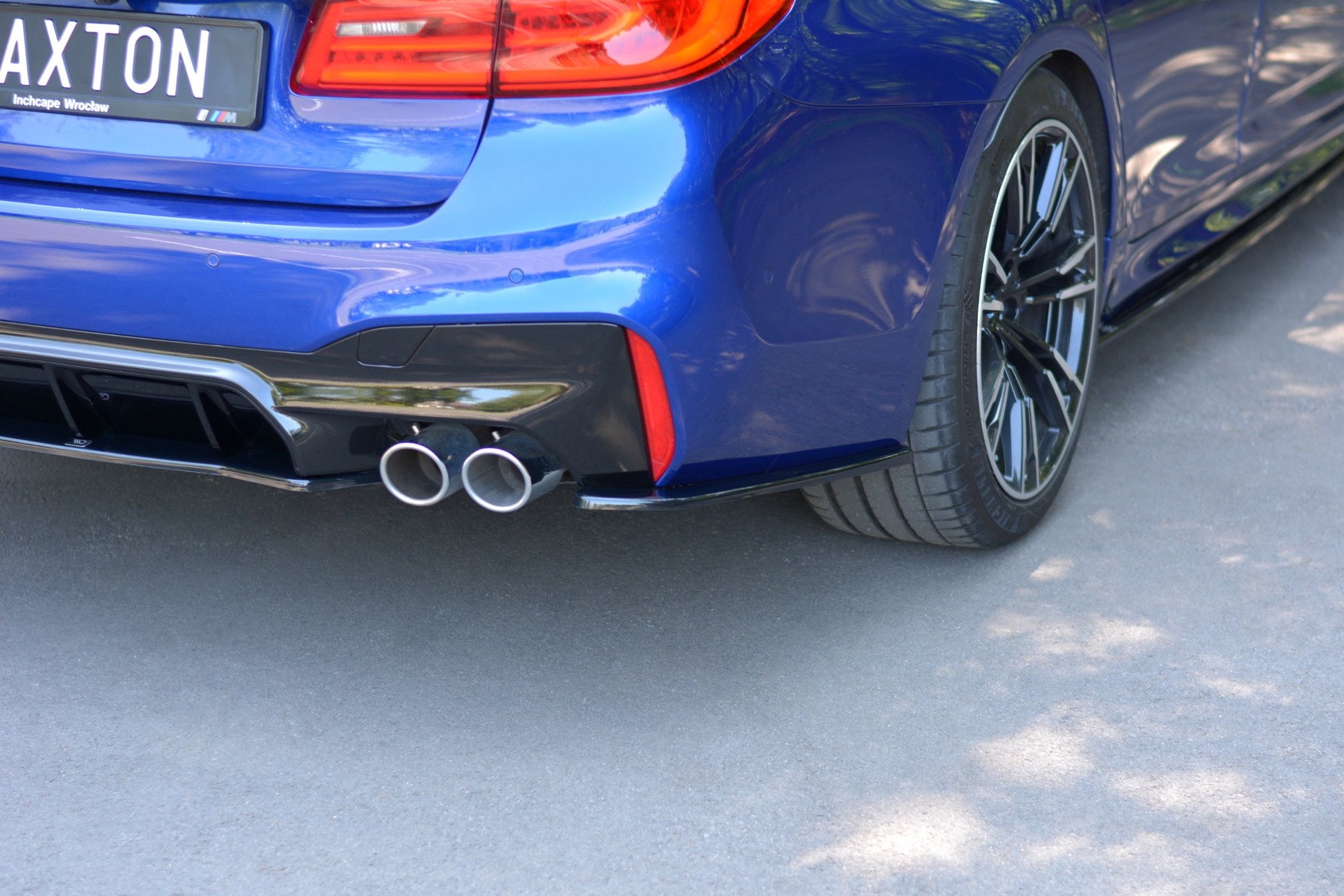 Heck Ansatz Flaps Diffusor für BMW M5 F90 schwarz matt