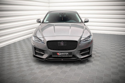 Front Ansatz V.2 für Jaguar XF R-Sport Mk2 schwarz matt