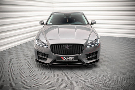 Front Ansatz V.2 für Jaguar XF R-Sport Mk2 schwarz Hochglanz