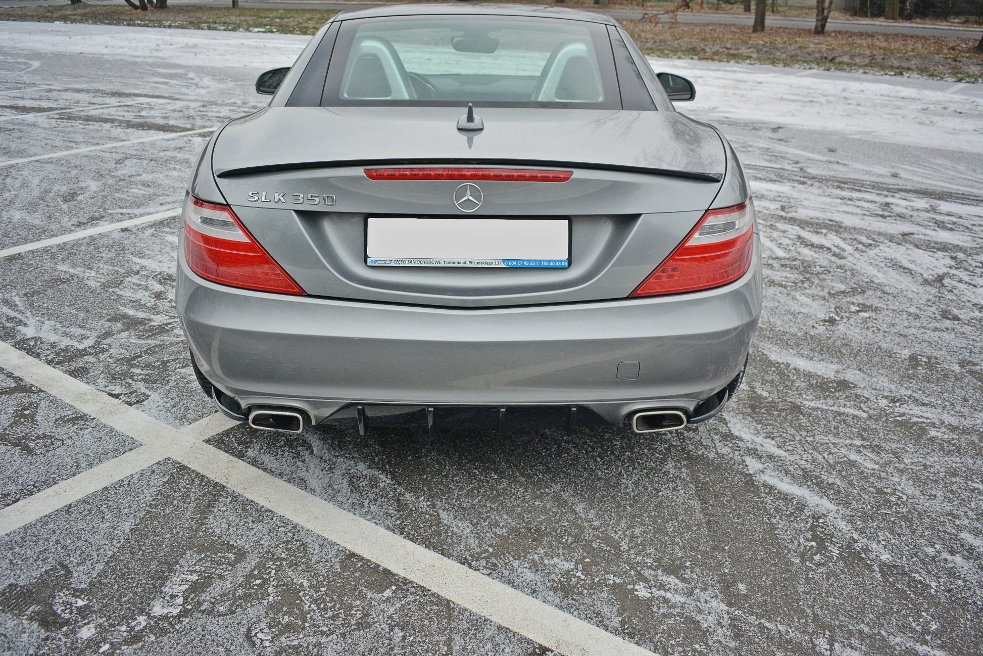 Heck Ansatz Flaps Diffusor V.1 für Mercedes SLK R172 Carbon Look