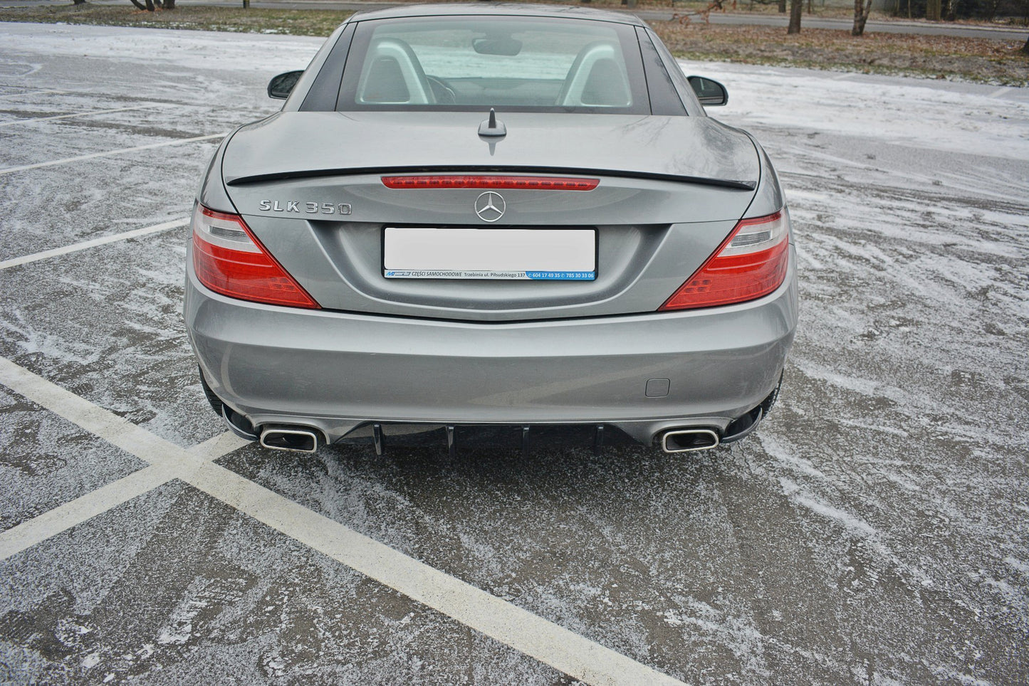 Heck Ansatz Flaps Diffusor V.1 für Mercedes SLK R172 schwarz matt