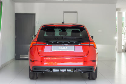 Diffusor Heck Ansatz für Skoda Scala schwarz matt