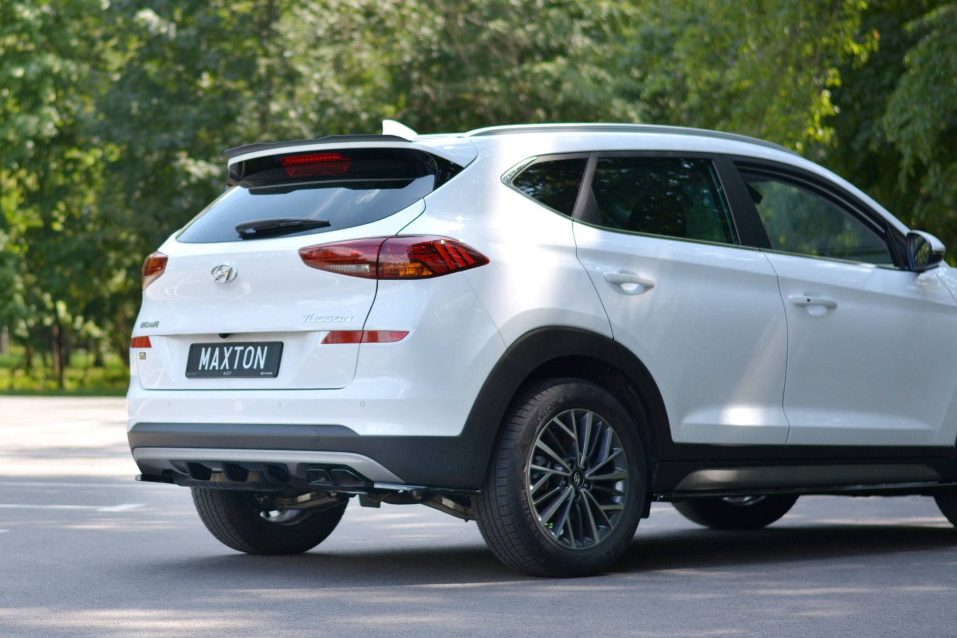 Diffusor Heck Ansatz für Hyundai Tucson Mk3 Facelift Carbon Look