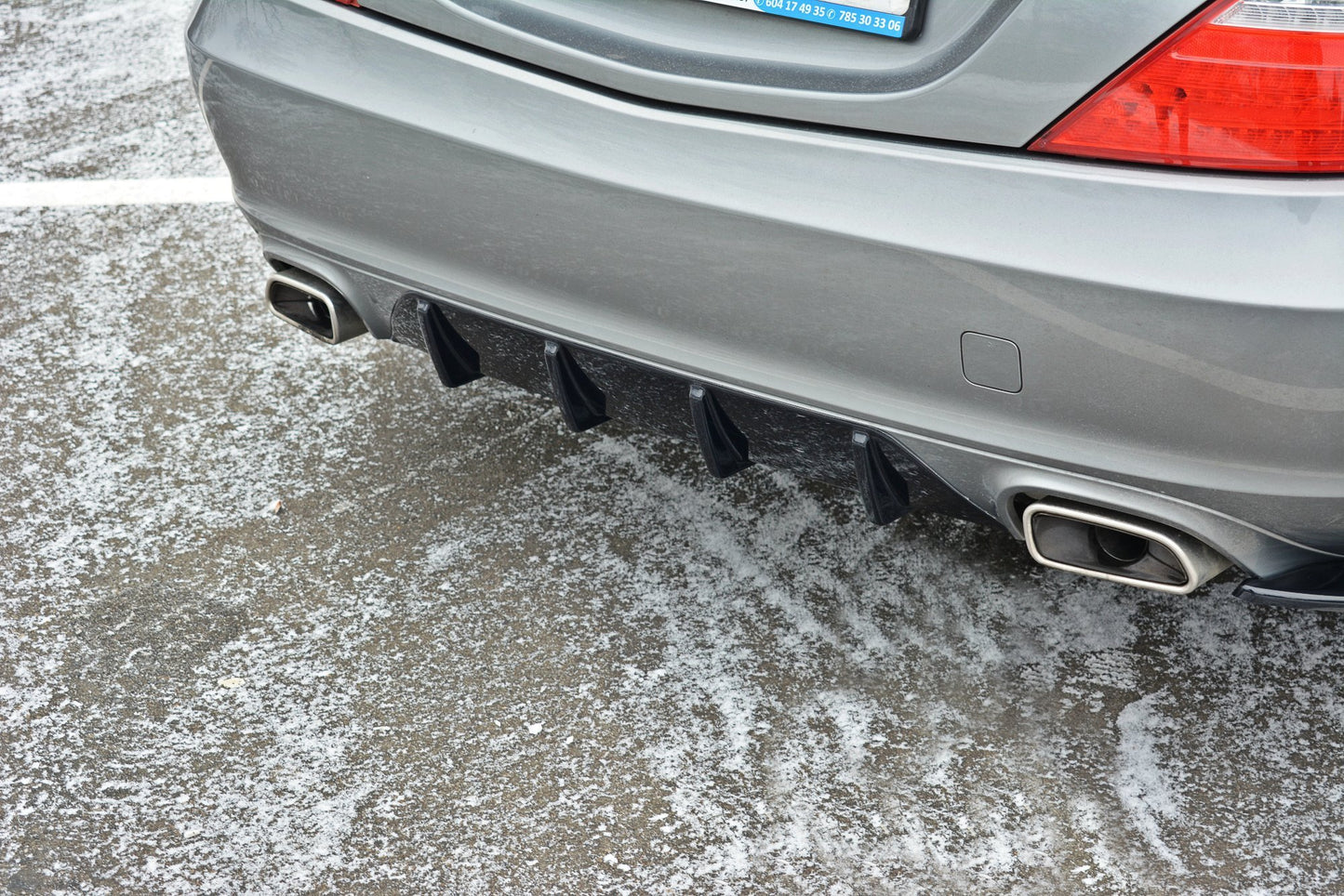 Diffusor Heck Ansatz für Mercedes SLK R172 schwarz matt