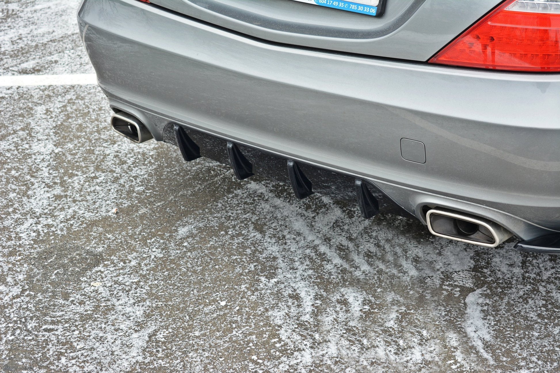 Diffusor Heck Ansatz für Mercedes SLK R172 schwarz matt