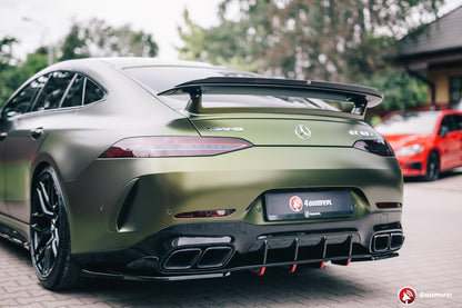 Heck Ansatz Flaps Diffusor für Mercedes-AMG GT 63 S 4-Door Coupe Aero Carbon Look