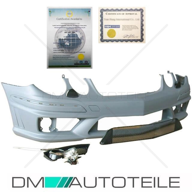 Mercedes S211 W211 Front Stoßstange vorne Nebel für SRA +Zubehör für E63 AMG Facelift