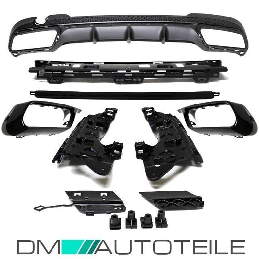 Mercedes W212 Heck Stoßstange + Schwarz Diffusor Auspuff + Zubehör für E63 AMG