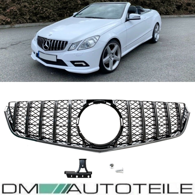 Sport-Kühlergrill für Panamericana GT Chrom passt für Mercedes E-Klasse W207 Coupe Cabrio 09-13