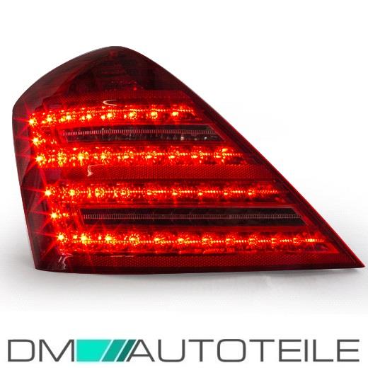 Mercedes S-Klasse W221 LED Rückleuchten Heckleuchten Rot Weiß +Zubehör S65 AMG