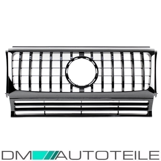 Sport-Kühlergrill für Panamericana GT Schwarz glanz passt für Mercedes G-Klasse W463 Bj 1990-2018