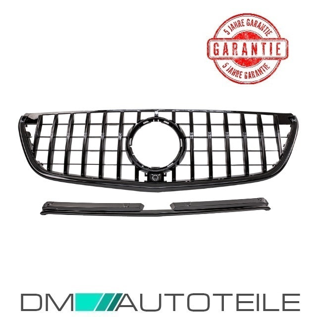Kühlergrill für Panamericana GT Schwarz glanz für Mercedes Vito W447 + Kamera 14-19