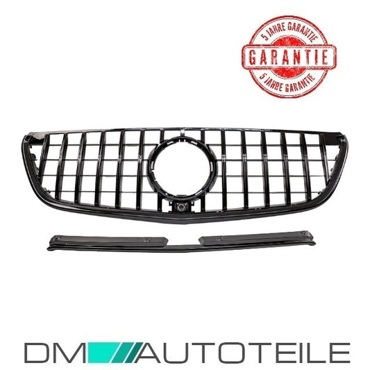 Kühlergrill für Panamericana GT Schwarz glanz für Mercedes Vito W447 + Kamera 14-19
