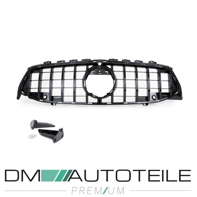 GT Sport- Panamericana Kühlergrill Schwarz glanz passt für Mercedes CLA W118 ab 2019 für PDC & Kamera