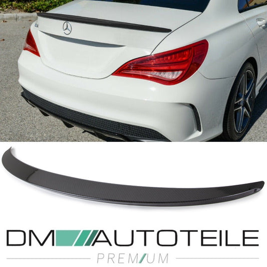 Set Heckspoiler ABS Carbon hochglanz Design +3M passt für Mercedes CLA W117 ab Bj 2014 auch AMG