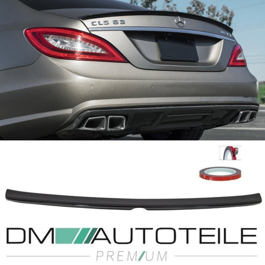 Set Heckspoiler Carbon hochglanz Design +3M passt für Mercedes CLS W218 auch AMG Bj ab 2011 aus ABS