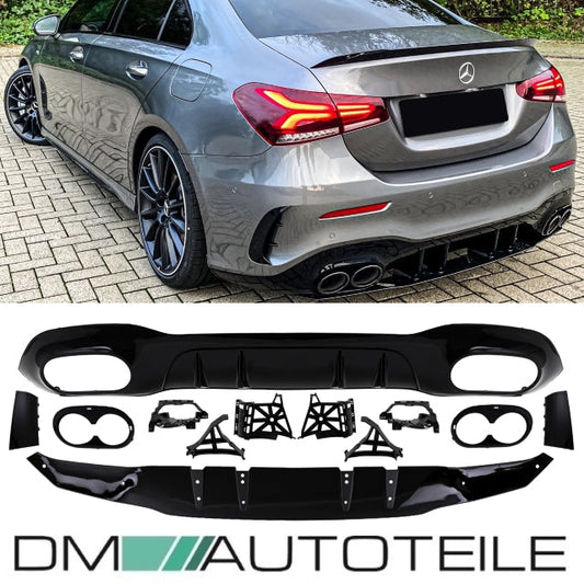 Performance S Heckdiffusor schwarz glanz passt für Mercedes A-Klassse W177 Limousine AMG-Line nicht A45