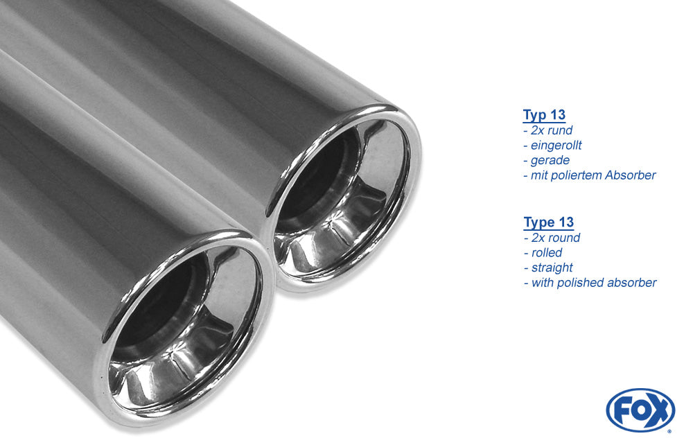 Nissan Primera P11 - Kombi/ Traveller Endschalldämpfer Ausgang rechts/links  - 2x90 Typ 13 rechts/links