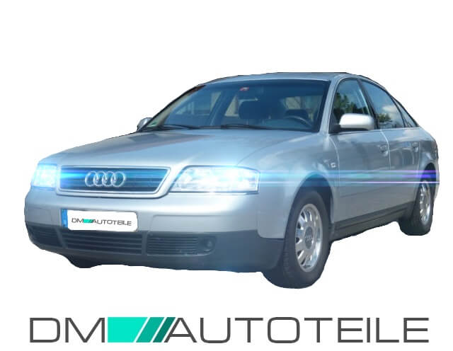 Set Audi A6 4B Scheinwerfer Rechts+Links 97-01 H7/H1 Klarglas für elektr.LWR OEM