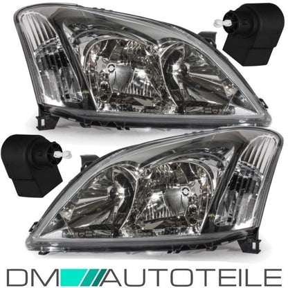Set Toyota Corolla Scheinwerfer Set Rechts & Links E12 Bj 02-04 + Stellmotor H7/H7