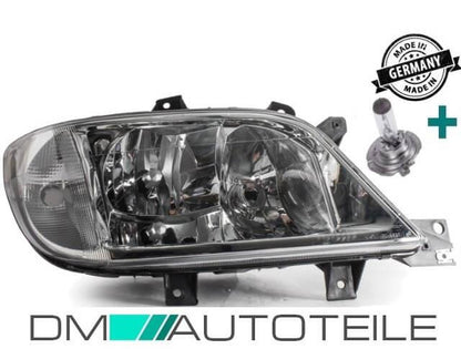 Set Mercedes Sprinter Facelift Klarglas Scheinwerfer rechts Bj 00-06 H7/H7/H3 + Nebel +H7 Birne