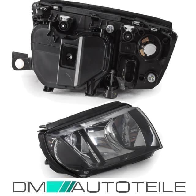 Set Skoda Fabia 6Y Scheinwerfer rechts Chrom Schwarz Bj 99-07 für LWR H7/H3 +1x H7 Birne