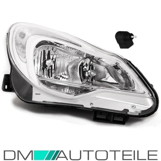 Opel Corsa D Scheinwerfer rechts Klarglas 11-14 Facelift + Tagfahrlicht H7/H1