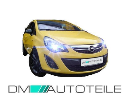 Opel Corsa D Scheinwerfer links Klarglas 11-14 Facelift + Tagfahrlicht H7/H1