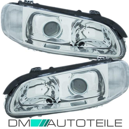 Set Opel Omega B Klarglas Scheinwerfer Bj 94-99 für LWR H1/H7