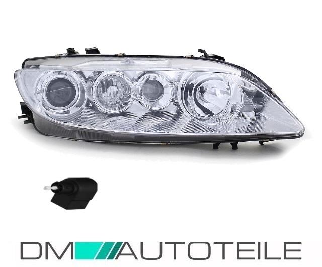 Mazda 6 Scheinwerfer Rechts Klarglas Bj 02-05 +Nebelscheinwerfer + Stellmotor H1/H1/H3
