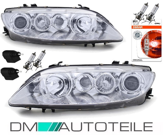 Set Mazda 6 Scheinwerfer H1/H1/H3 Links & Rechts mit Motor & Birnen