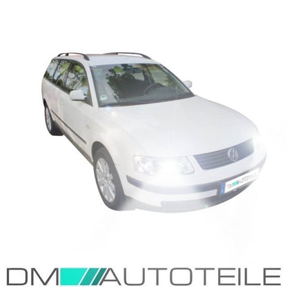 Scheinwerfer SET H7/H1 ohne Nebel +Blinker Weiß + 4x Birnen passt für VW Passat 3B