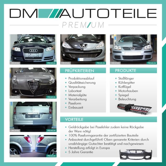 Scheinwerfer SET H7/H1 ohne Nebel +Blinker Weiß + 4x Birnen passt für VW Passat 3B