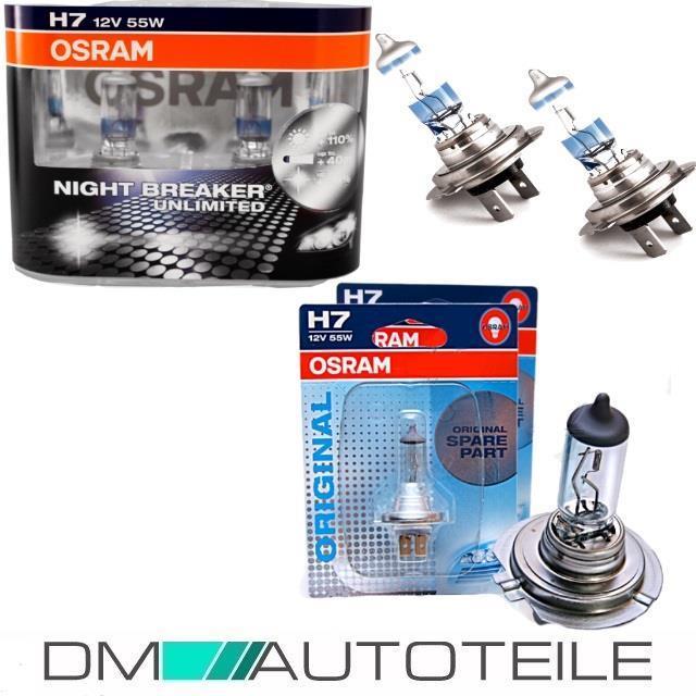 Scheinwerfer für LWR H7/H7 & 4x Osram Birnen passt für Set VW Passat 3BG ab 00-05