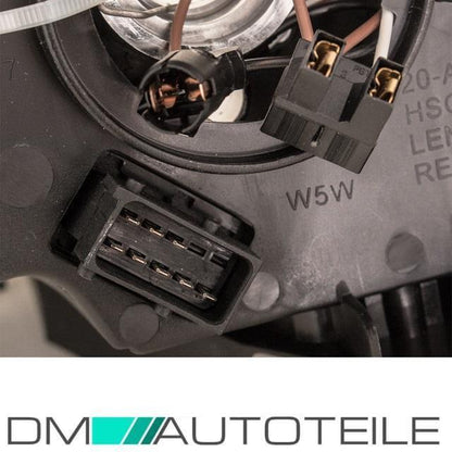 Set Opel Corsa C Scheinwerfer Klarglas Chrom H7/H7 Bj 00-06 +4x H7 Philips Birnen