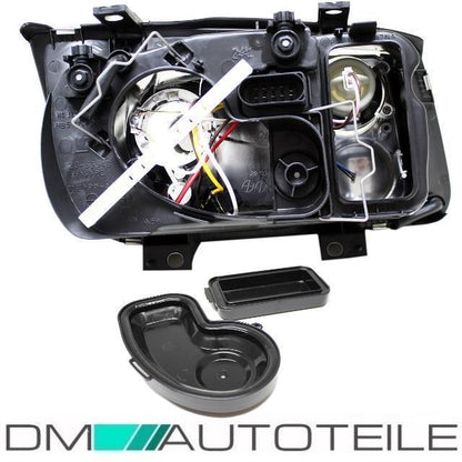 Scheinwerfer SET RECHTS & LINKS H4 ohne NSW +2x H4 BIRNEN passt für VW Bora 1J