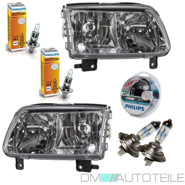 Scheinwerfer Set H7/H1 + 4x PHILIPS VISION Birnen passt für VW Polo 6N2