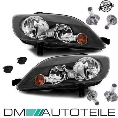 Scheinwerfer SET H7/H7 + LWR MOTOR + 4x H7 BIRNEN passt für VW Golf 5 Plus