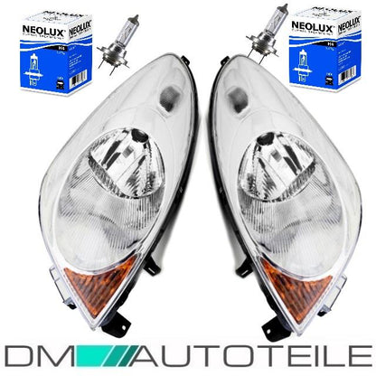 Set Nissan Note Scheinwerfer Rechts Links H4 06-09 mit Birnen