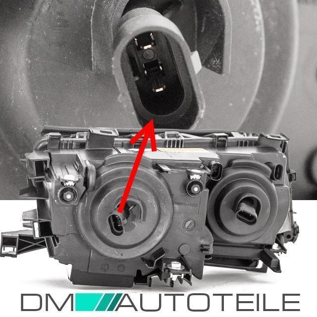 Set H7/H7 Scheinwerfer Rechts Links 98-01 Schwarz +Blinker Weiß passt für BMW 3er E46 LimoTouring