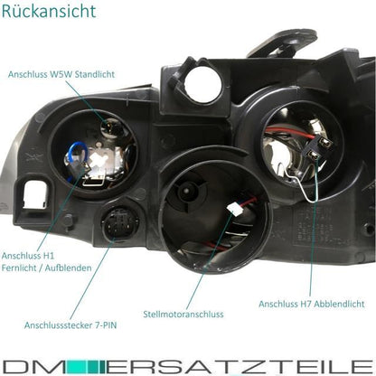 SET Fiat Punto 188 Scheinwerfer Links & Rechts bj.03-04 Fassung H7/H1