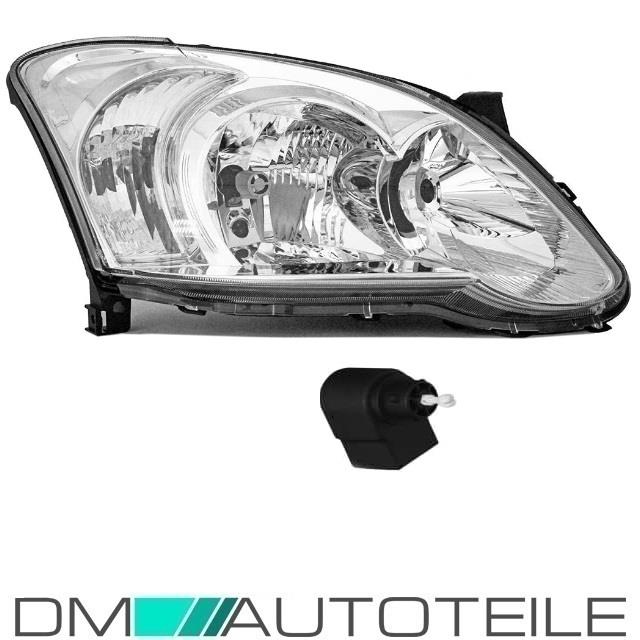 Toyota Corolla E12 Scheinwerfer rechts 04-07 H7/H7 + Stellmotor  für Valeo