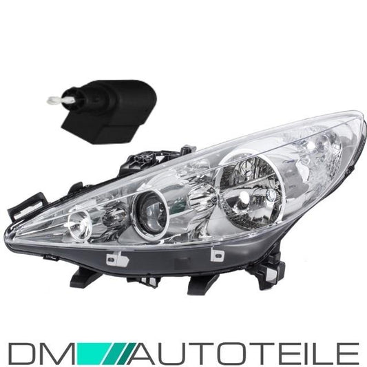 Peugeot 207 Scheinwerfer Klarglas links Bj 06-13 H7/H7/H1 + Stellmotor + Kurvenlicht