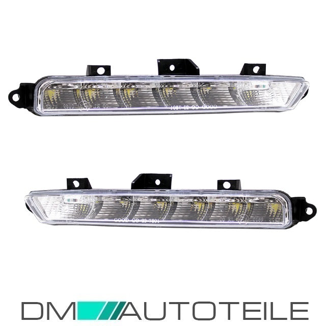 SET S-Klasse W221 LED Tagfahrlicht Set Klarglas Chrom für AMG S65 S63 Stoßstange