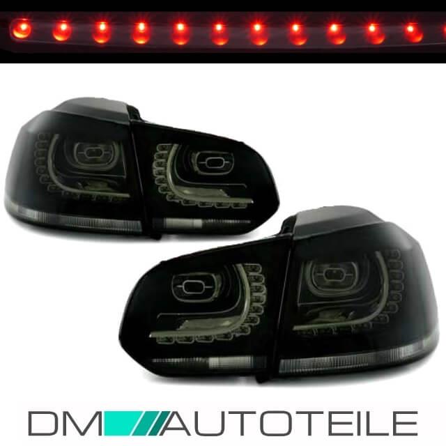 LED Rückleuchten Heckleuchten Set Smoke + LED Bremsleuchte passt für Golf 6