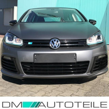 Stoßstange vorne + LED Tagfahrlicht Look Kühlergrill passt für VW Golf 6 nicht R