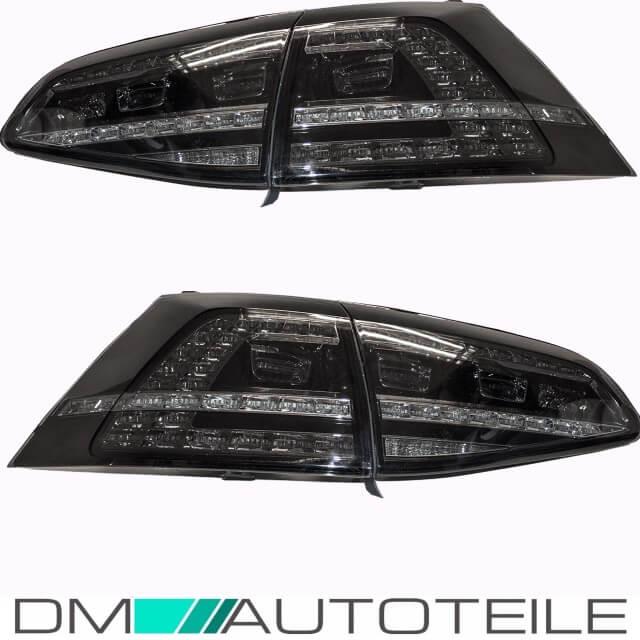 LED Rückleuchten R-Optik Smoke Klarglas Heckleuchten Rechts Links für VW Golf 7