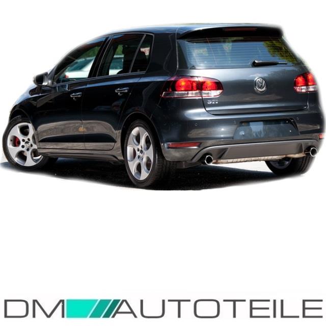 Stoßstange Hinten Parkhilfe 4 Löcher ABS + Diffusor passt für Golf 6 GTI Umbau