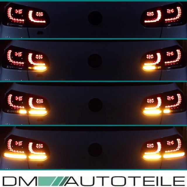 LED Rückleuchten 08-12 dynamische Blinker Laufblinker Rot Weiß passt für Golf 6
